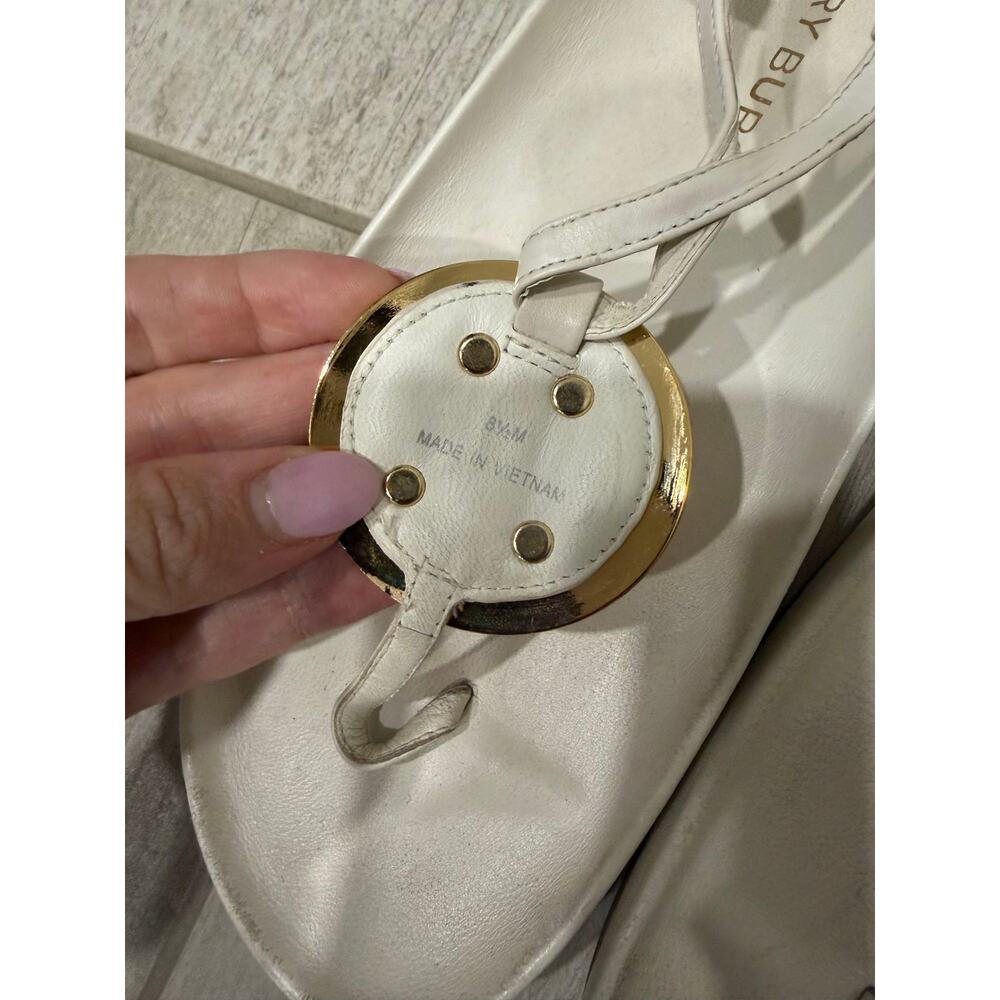 Tory Burch Patos Disk Leather Thong Sandal Ivory - Picture 5 of 7